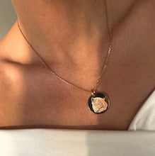 Charger l'image dans la galerie, Collier avec pendentif 15mm or rose / photogravure