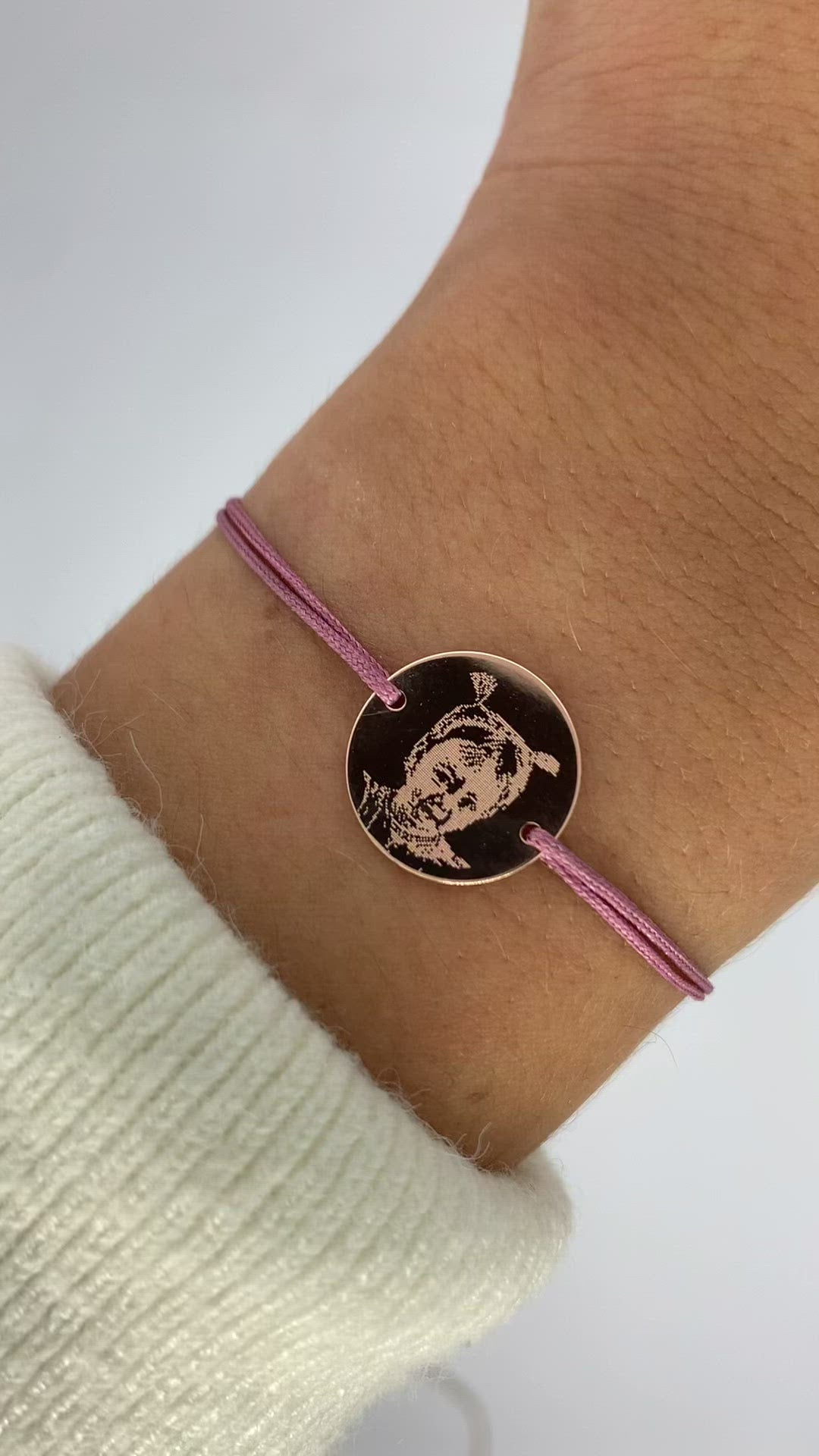 Textilarmband mit Fotogravur | Personalisierter Schmuck | Mona Maria