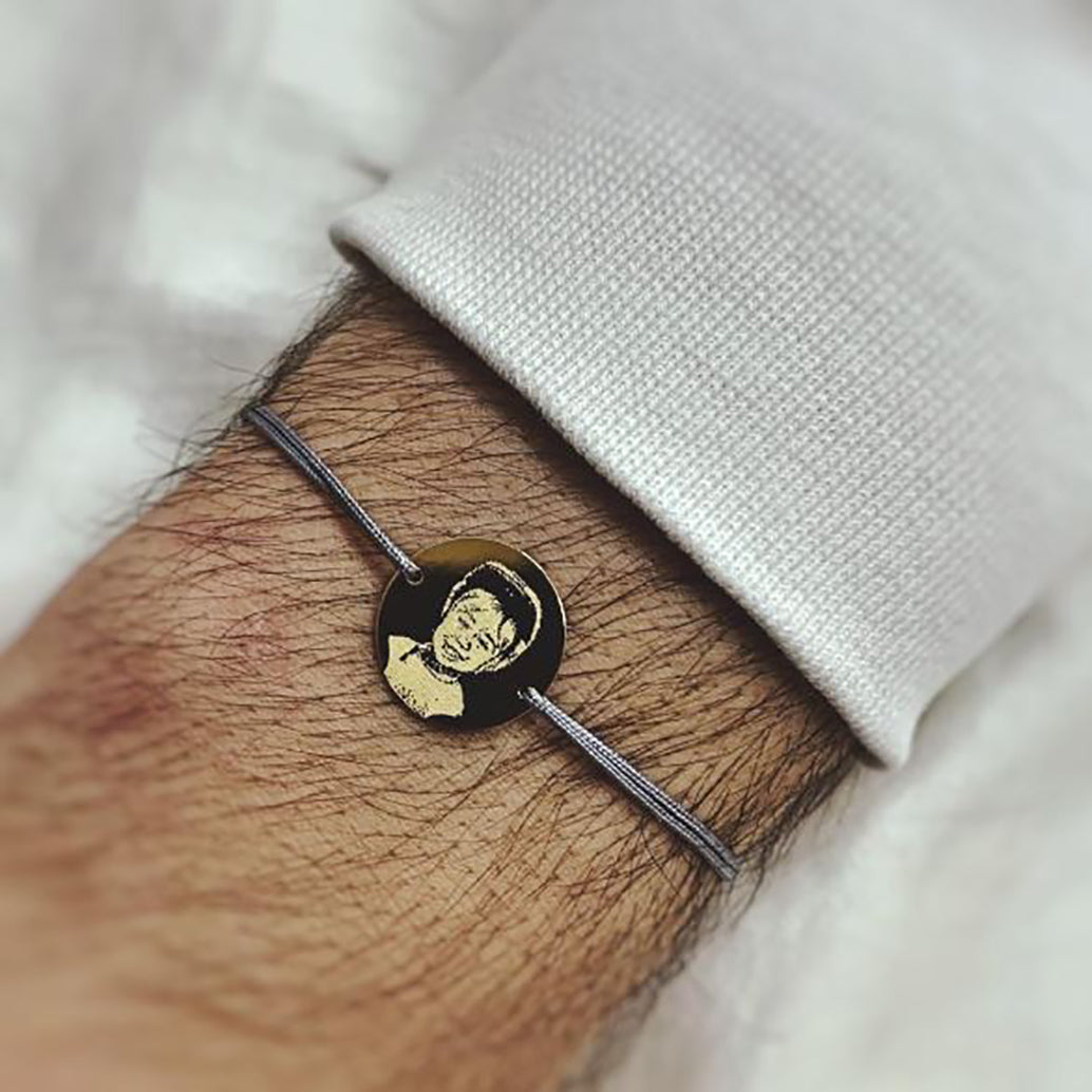 Bracelet homme avec gravure photo