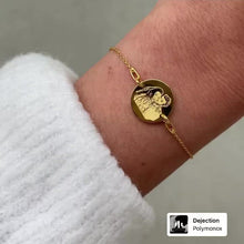 Charger et lire la vidéo dans la visionneuse de la Galerie, BRACELET MONA MARIA AVEC PHOTO EN OR