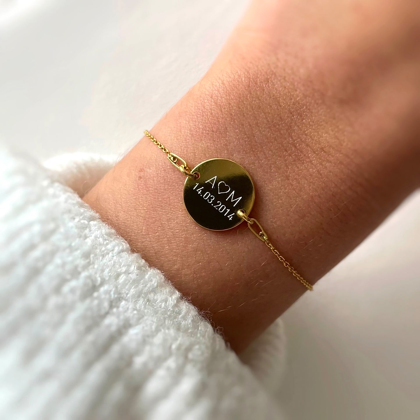 MONA MARIA BRACELET WITH TEXT IN ROSE GOLD