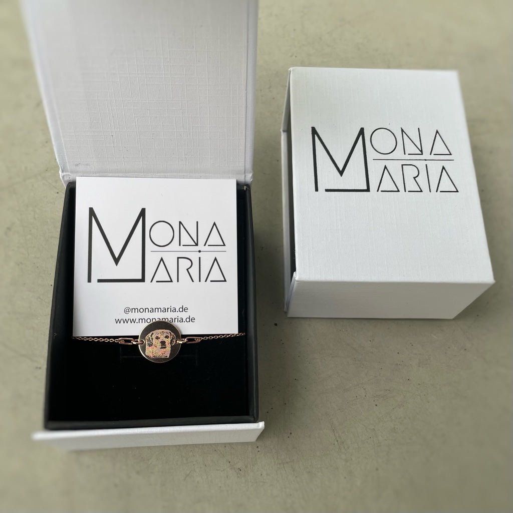 Feines Armband mit Fotogravur - Roségold - Mona Maria