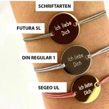 Charger l'image dans la galerie, DENISE BRACELET AVEC TEXTE EN OR