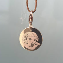 Load image into Gallery viewer, DENISE PENDANT WITH TEXT IN ROSE GOLD
