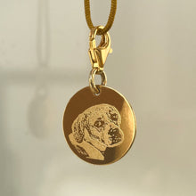 Load image into Gallery viewer, DENISE PENDANT WITH TEXT IN GOLD
