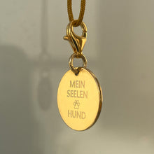 Load image into Gallery viewer, DENISE PENDANT WITH TEXT IN GOLD
