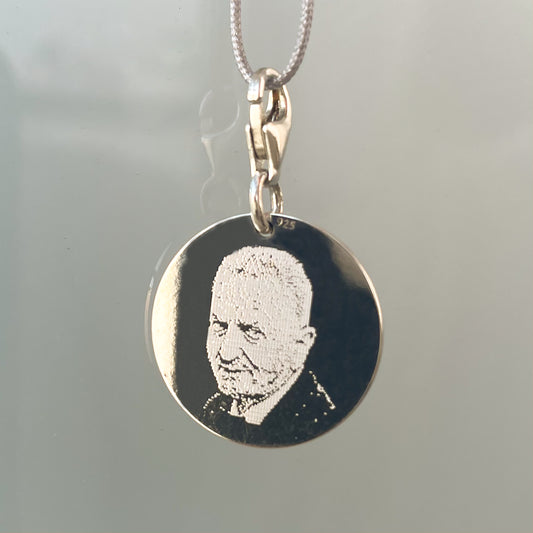 Kettenanhänger mit Fotogravur – Silber