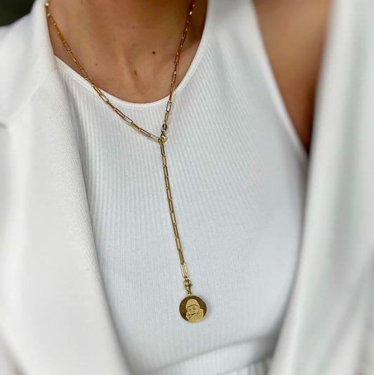 Gliederkette mit Fotogravur – Gold