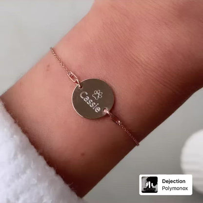 Feines Armband mit Textgravur - Roségold