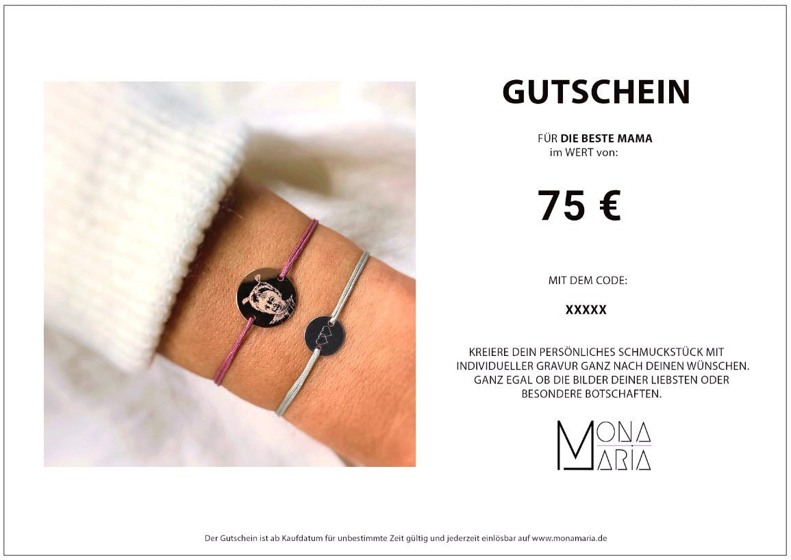 Geschenkgutschein – personalisiert | Mona Maria - Mona Maria