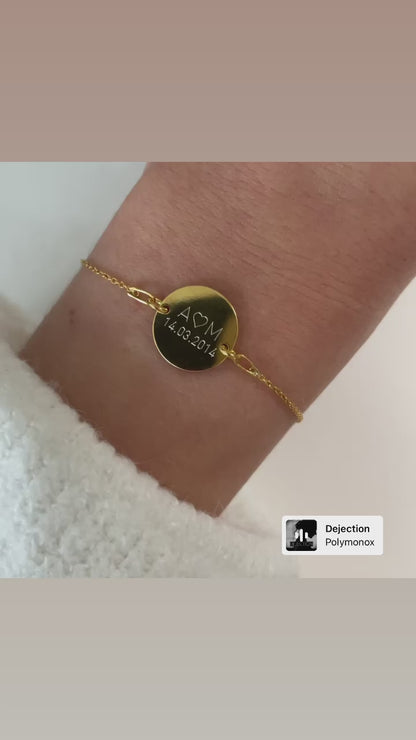MONA MARIA BRACELET WITH TEXT IN ROSE GOLD