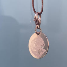 Load and play video in Gallery viewer, DENISE PENDANT WITH TEXT IN ROSE GOLD
