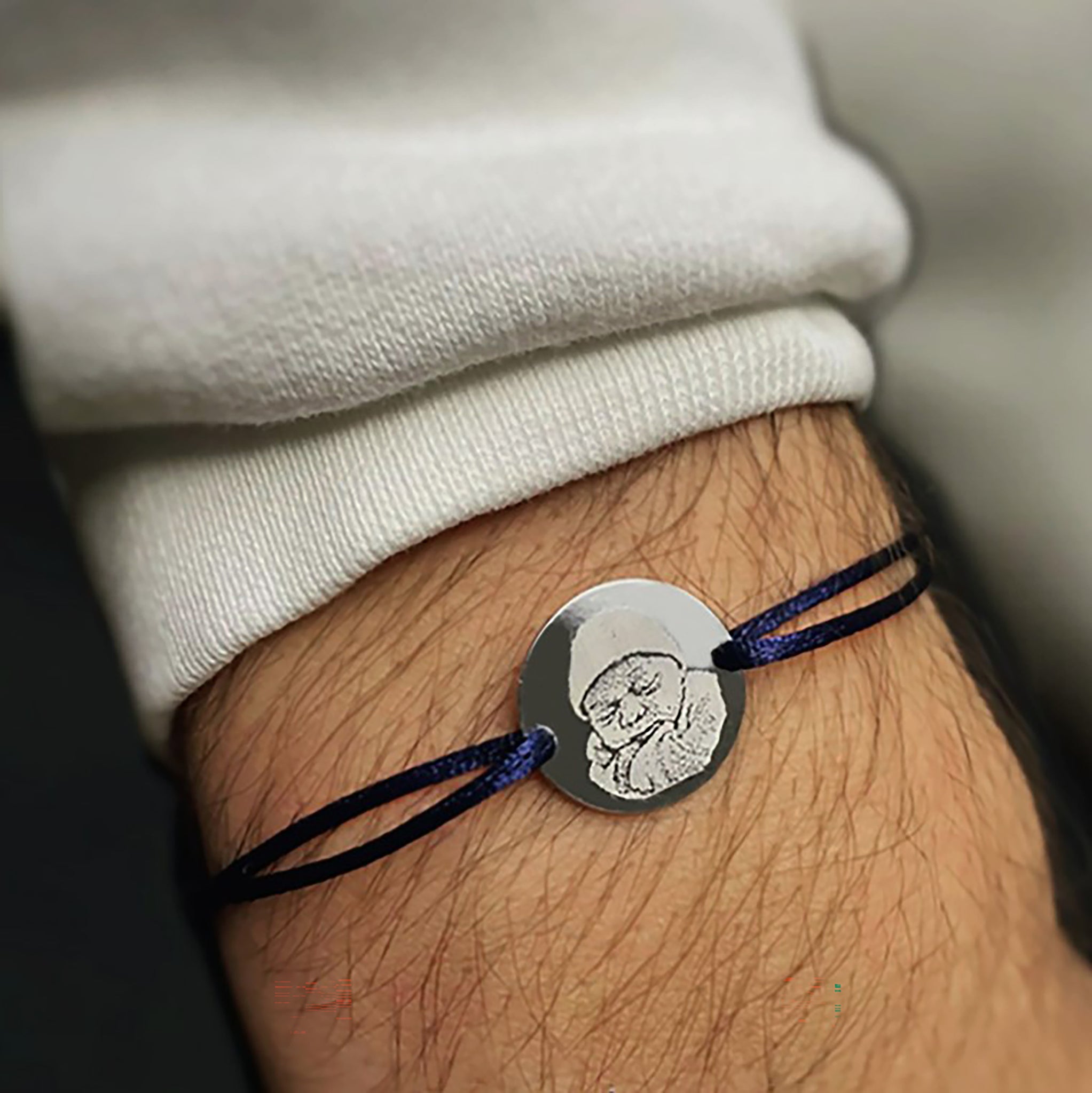 Bracelet homme avec gravure photo