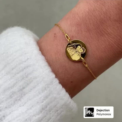 MONA MARIA BRACELET WITH PHOTO IN GOLD