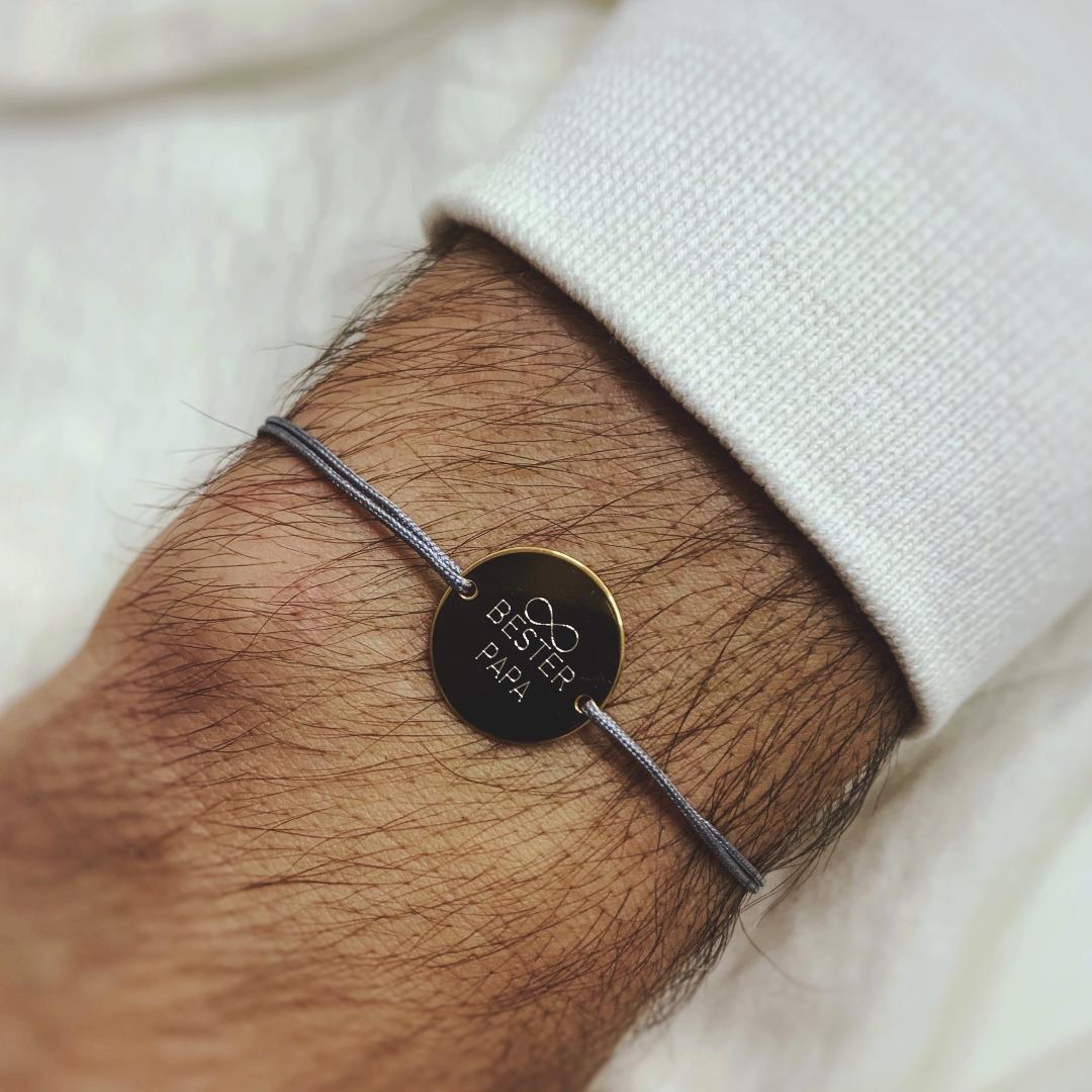 Herren Textilarmband mit Textgravur - Mona Maria